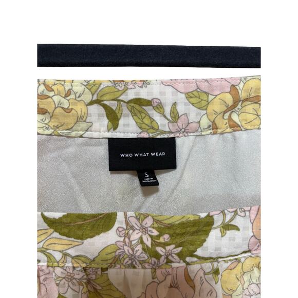 WHOWHATWEAR Pink Floral Ruffle Tiered Babydoll Mini Dress Size Small - Picture 6 of 7